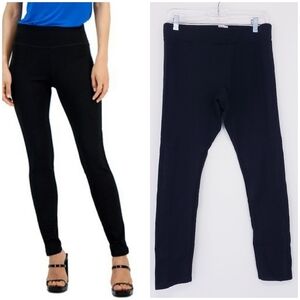 Philosophy Black High Rise Ponte Knit Front Seamed Leggings Size Medium